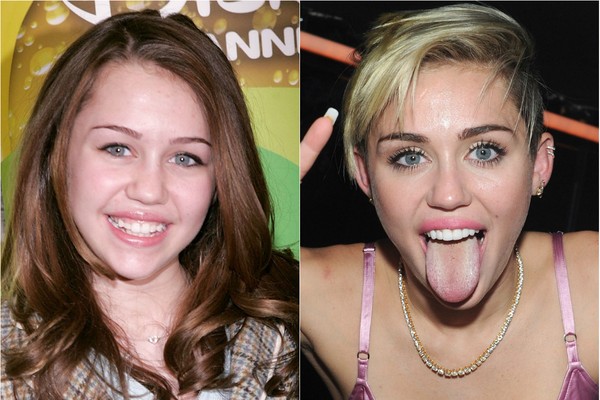 O mundo todo acompanhou as mudanças de Miley Cyrus. Em 8 anos, ela passou de Hannah Montana a uma cantora sensual e ousada. Além de transformar completamente seu estilo de cabelo (Foto: Getty Images)