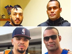 Eduardo Dias aparece em uma das fotos que postou ao lado de Belo e Naldo Benny (Foto: Reprodução/Internet)