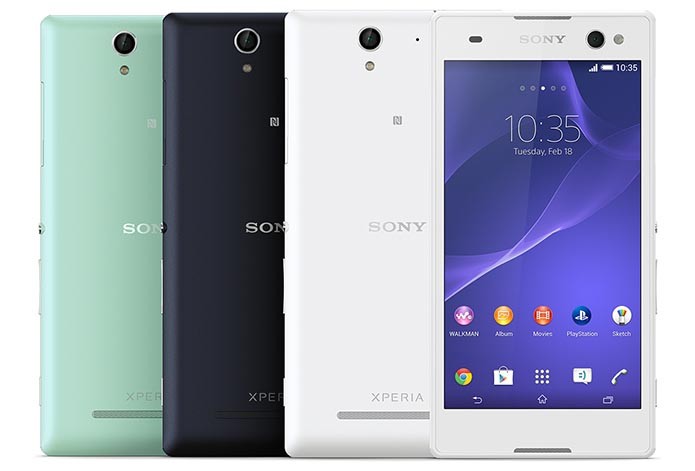 Xperia C3 será vendido em três cores mundialmente a partir de agosto (Foto: Divulgação/Sony)