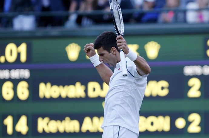 tênis Kevin Anderson x Novak Djokovic, Wimbledon (Foto: Reuters)
