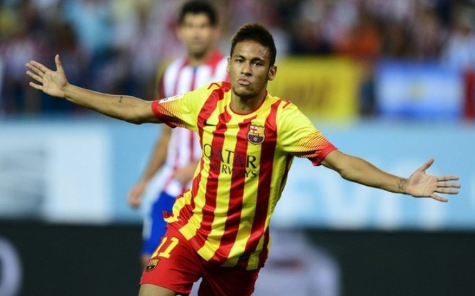 Neymar - primeiro gol pelo Barcelona (Foto: AFP)