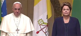 Dilma discursa para o Papa em palácio no Rio; AO VIVO (Globonews)