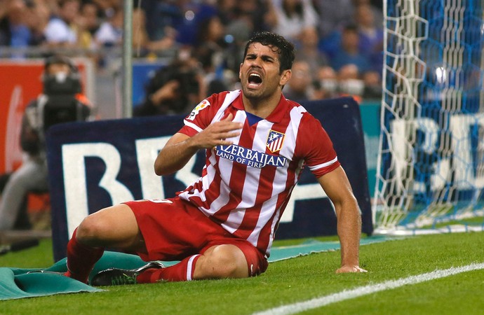 diego costa Espanyol x Atlético de Madrid (Foto: Reuters)