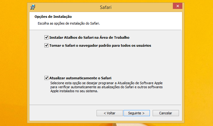 Selecione as configurações de instalação (Foto: Reprodução/Helito Bijora)