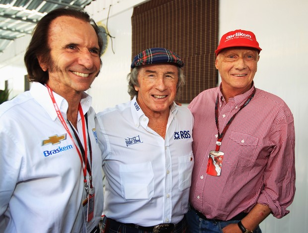Emerson Fittipaldi Jackie Stewart Niki Lauda Fórmula 1 (Foto: Agência Getty Images)