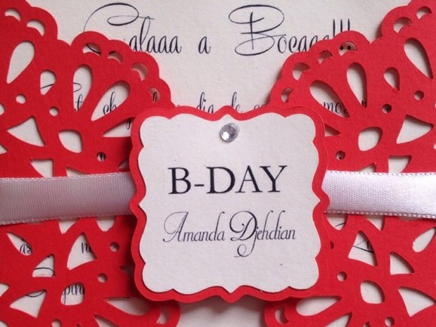 Veja o convite da festa de aniversário da Amanda (Foto: Arquivo pessoal)