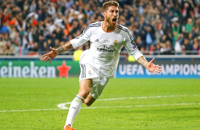 Sergio Ramos comemroa gol do Real Madrid contra o Atlético de Madrid (Foto: Agência Reuters) Sergio Ramos comemroa gol do Real Madrid contra o Atlético de Madrid (Foto: Agência Reuters)