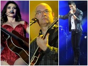 Paula Fernandes, Paralamas do Sucesso e Gusttavo Lima são as atrações principais do réveillon de Fortaleza (Foto: Arte/G1)