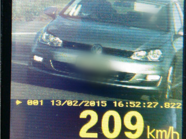 Radar flagrou carro de passeio a 209 km/h em rodovia de MS (Foto: Divulgação/ PRF)