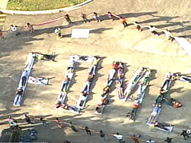 Professores da rede pública de ensino no Pará ocupam prédio da Secretaria de Estado de Educação pelo segundo dia. Greve completa 31 dias nesta quinta-feira (24). (Foto: Reprodução/TV Liberal)