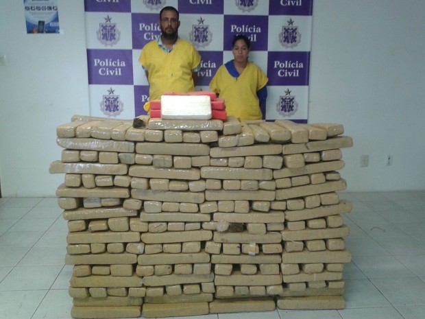 Presos Casal Tráfico Bahia (Foto: Divulgação/Polícia Civil)