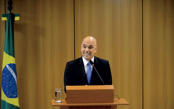Ministro Alexandre Moraes,na coletiva em que anunciou a operação Hashtag (Foto: ANDRE VIOLATTI/FUTURA PRESS/ESTADÃO CONTEÚDO) Ministro Alexandre Moraes,na coletiva em que anunciou a operação Hashtag (Foto: ANDRE VIOLATTI/FUTURA PRESS/ESTADÃO CONTEÚDO)
