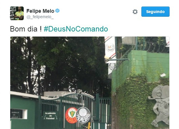 Felipe Melo se junta ao elenco para pré-temporada