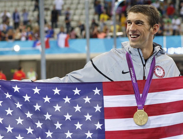 Michael Phelps, Natação, 4x200m, Medalha (Foto: EFE)