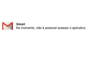 Aviso ao tentar entrar na página avisa que Gmail está fora do ar (Foto: Reprodução)