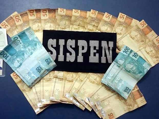 Homem tentou entrar com R$ 1,4 mil na Penitenciária Central do Estado (PCE), em Cuiabá. (Foto: Assessoria/Sejudh-MT)