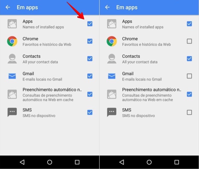 Desativando a busca em apps (Foto: Reprodução/Helito Bijora)
