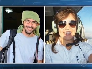 Fotógrafo Rui Rezende e piloto Ana Maira Moraes estavam em avião que caiu (Foto: Reprodução/TV Bahia)