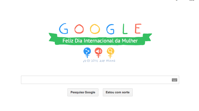 Doodle em homenagem ao Dia Internacional da Mulher (Foto: Reprodução/Google) Doodle em homenagem ao Dia Internacional da Mulher (Foto: Reprodução/Google)