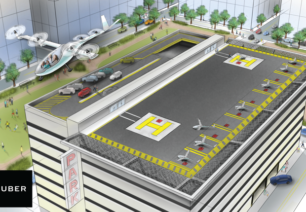Elevate, os "carros voadores" do Uber devem ser lançados em 2026. (Foto: Divulgação/Uber)