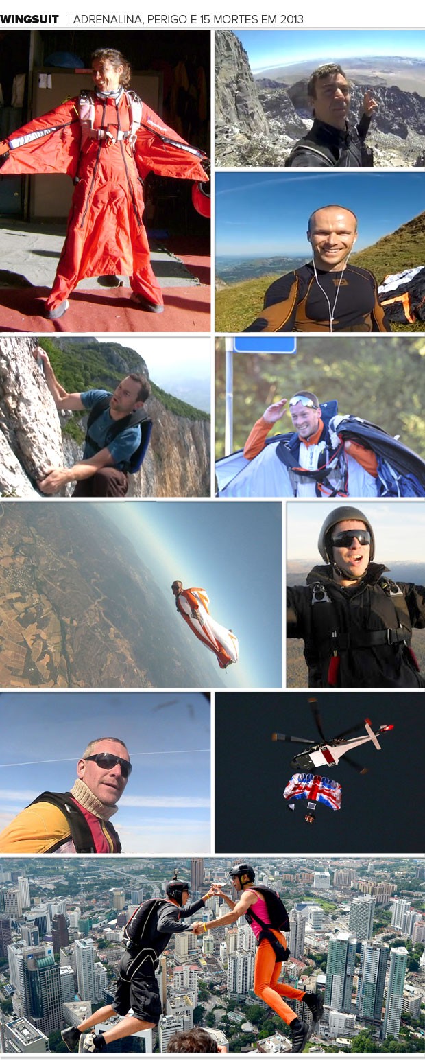 Perigoso e prazeroso: 15 praticantes morrem no wingsuit apenas em 2013 Mosaico-wingsuit-adrenalina-perigo-e-15-mortes-em-2013