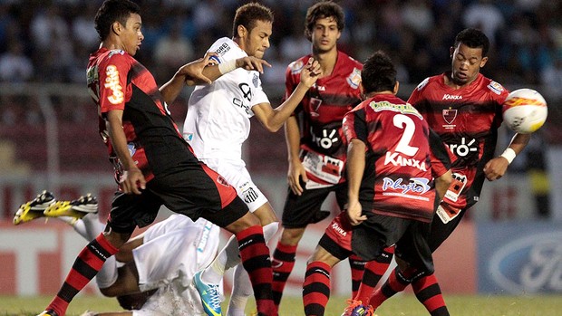 Neymar jogo Santos e Oeste (Foto: Célio Messias / Ag. estado)
