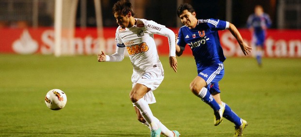 Neymar Santos x Universidad de Chile (Foto: Marcos Ribolli / Globoesporte.com)