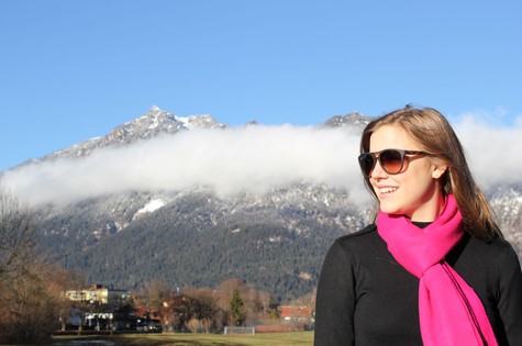 Alice Wegmann em Garmisch-Partenkirchen, na Alemanha (Foto: Arquivo pessoal)