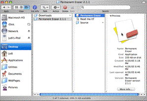 permanent eraser for sierra os