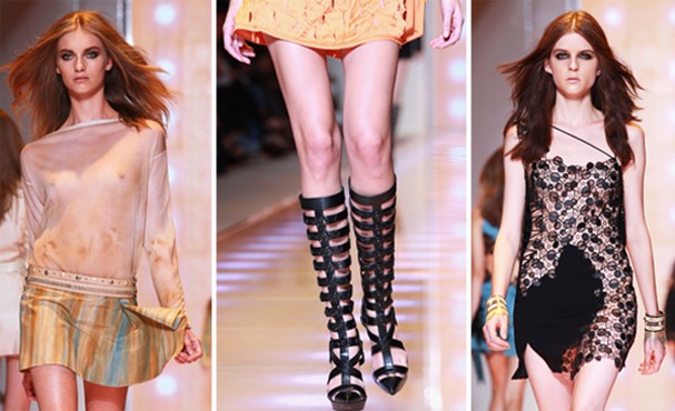 Curtos, justos e transparentes para o verão da Versace (Foto: Getty Images)