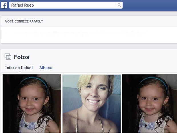 Rueb espalhou foto da ex-companheira Hellen Lima, me de Daniela, de 2 anos (Foto: Reproduo/Facebook)