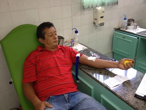 Cleonildo da Silva realizou cadastro para doação de medula óssea (Foto: John Pacheco/G1)