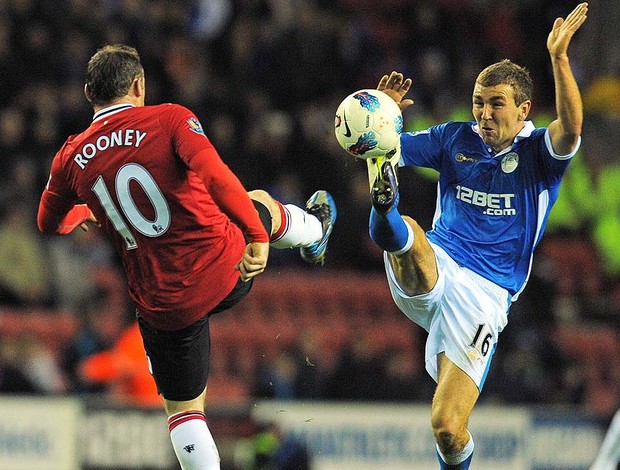 Rooney - Wigan X  Manchester United (Foto: Ag. AFP)