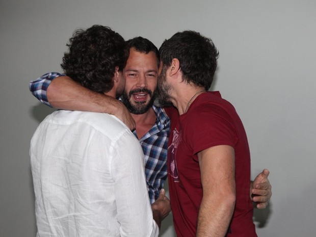 Paulo Rocha, Malvino Salvador e Eriberto Leão em estreia de peça na Zona Sul do Rio (Foto: Claudio Andrade/ Foto Rio News)