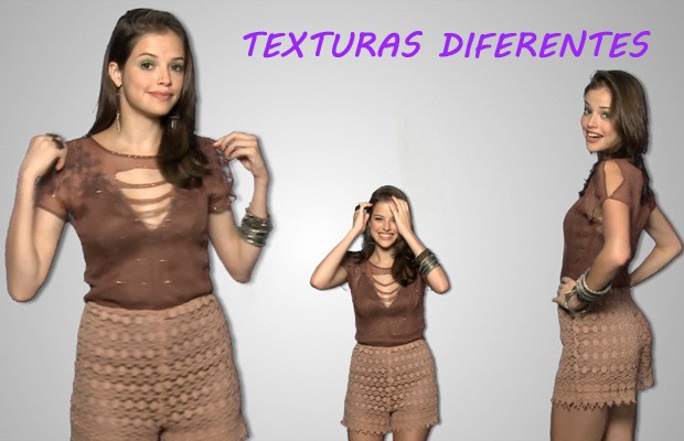 Dicas da Ju look texturas diferentes (Foto: TV Globo/Malhação)