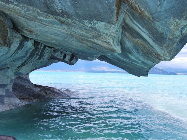 Cavernas de Mármore ou Capela de Mármore, no lago General Carrera, na Patagônia chilena (Foto: Creative Commons/Nico Aracena)