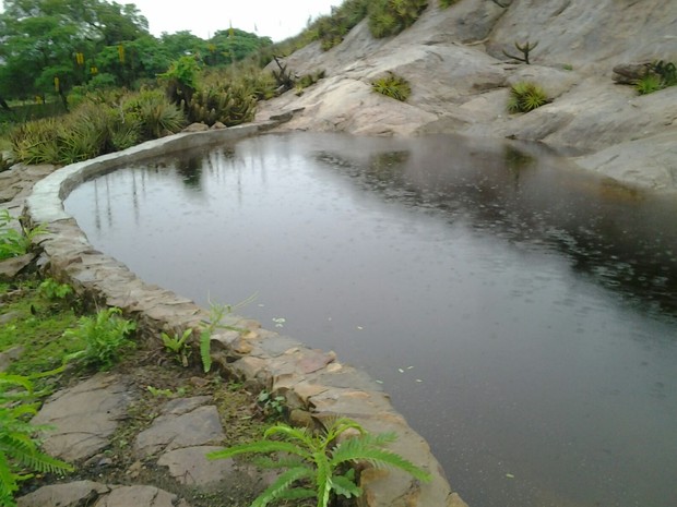 Reservatório encheu com as chuvas no povoado do Capim em Petrolina, PE (Foto: Emerson Pereira/ Arquivo pessoal)