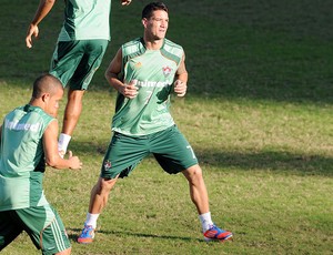 Marcos Junior e Thiago Neves - Treino Fluminense (Foto: Dhavid Normando / Photocamera)
