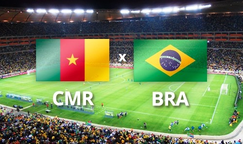 Brasil x Camarões, é nesta segunda (21), às 17h (Foto: Divulgação)