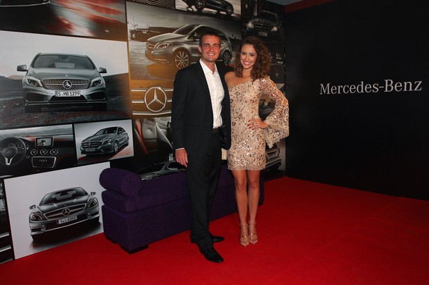 Amanda Richter e Max Fercondini em evento em São Paulo (Foto: Manuela Scarpa / Foto Rio News)