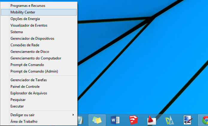 Menu do Windows 8 (Foto: Reprodução/Helito Bijora)