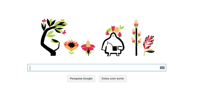 Início da Primavera: Doodle animado transforma Google em jardim (Foto: Reprodução/Carol Danelli)