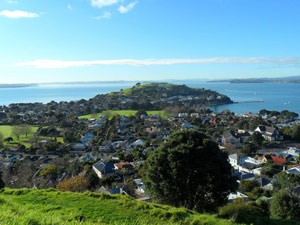 Vista do Mount Victoria, localizado em Auckland, na Nova Zelândia, é privilegiada, diz leitor (Foto:  Julio Cesar dos Santos Ferreira/VC no G1)