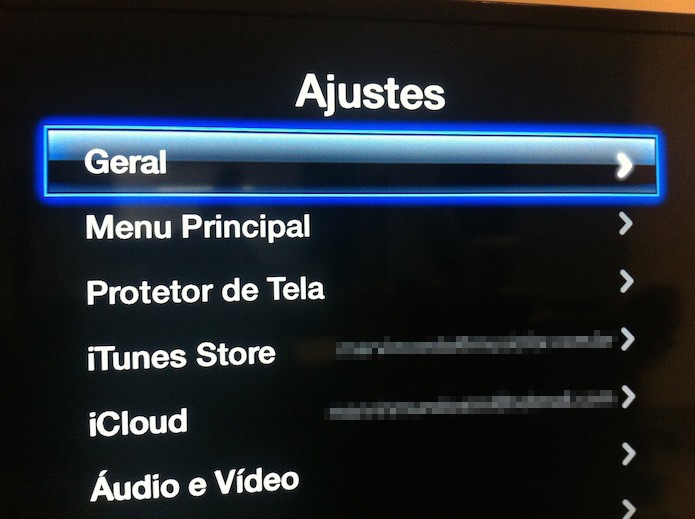 Acessando a página de configurações gerais da Apple (Foto: Marvin Costa/TechTudo)