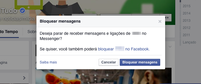 Confirme o bloqueio das mensagens (Foto: Reprodução/Helito Bijora)