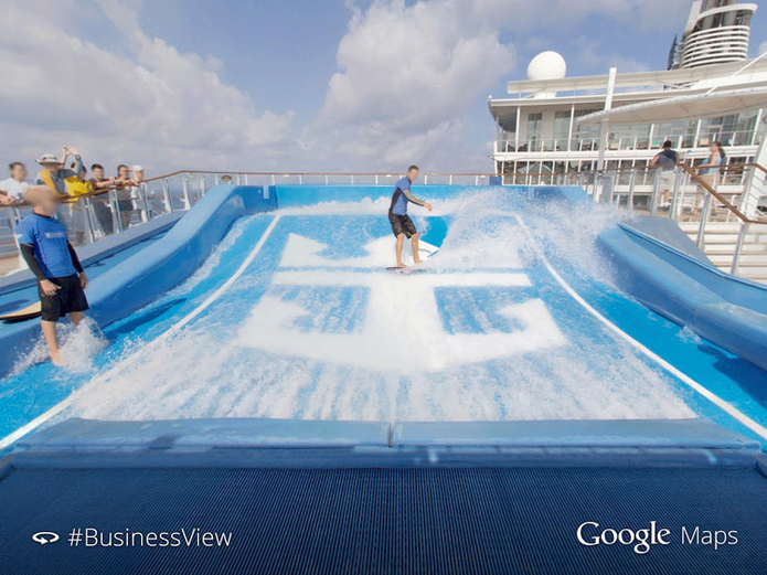 AquaTheater no Google Street View, que registrou imagens do navio Allure of the Seas (Foto: Reprodução/Paulo Finotti)