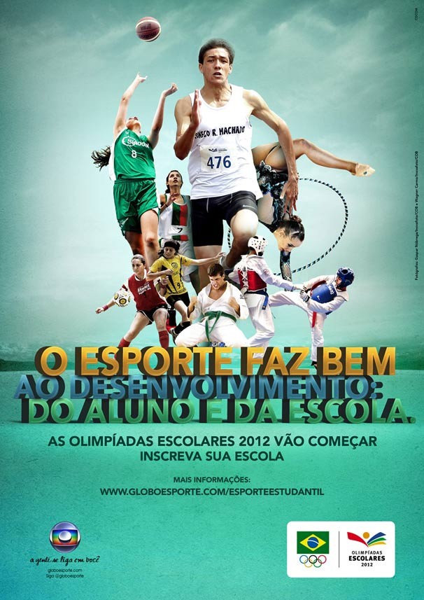 Veja o cartaz das Olimpíadas Estudantis 2012 (Foto: CGCOM-BR)