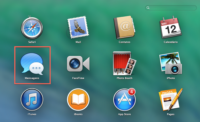 Abrindo o aplicativo Mensagens do Mac OS X (Foto: Reprodução/Marvin Costa)