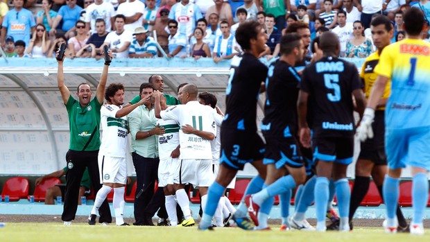 Coritiba comemora gol sobre o Londrina (Foto: Ag. Estado)