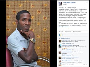 Valdir foi morto a tiros dentro do próprio salão em Salvador (Foto: Reprodução/Facebook) Valdir foi morto a tiros dentro do próprio salão em Salvador (Foto: Reprodução/Facebook)